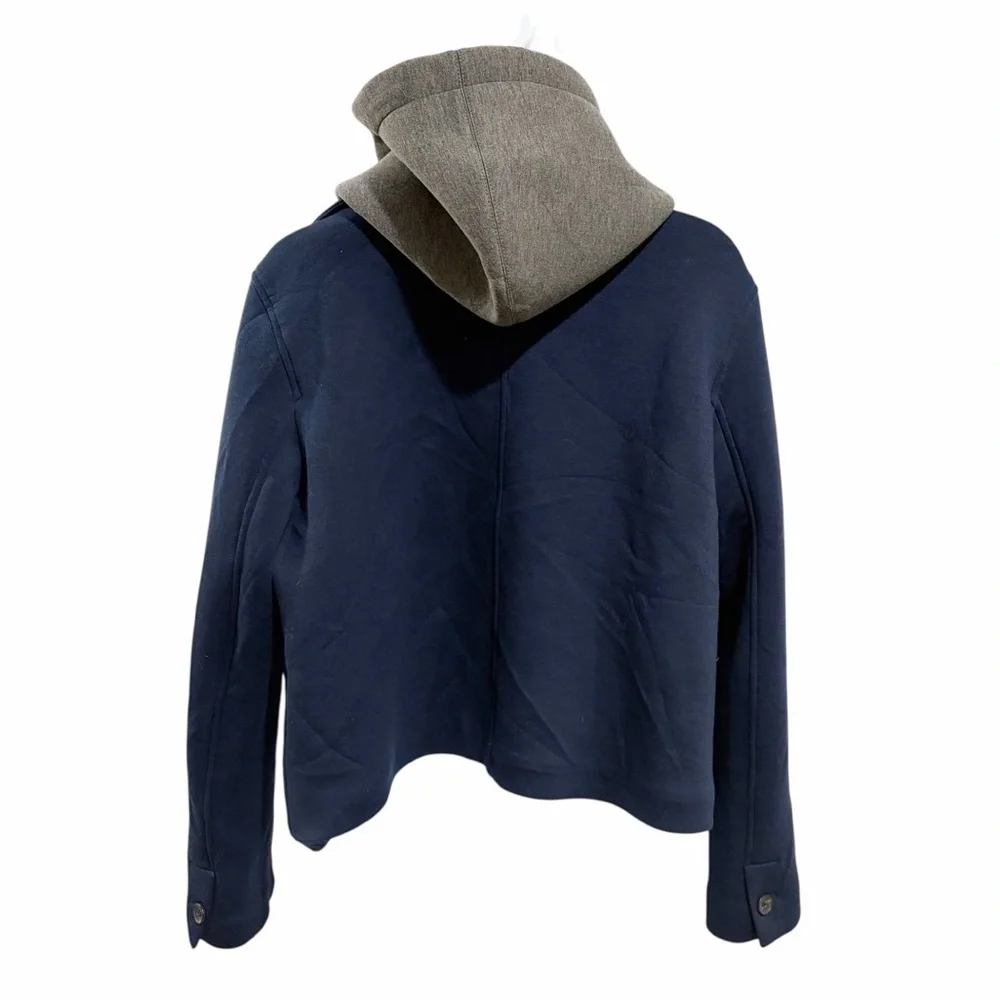 Maeve Twofer Hooded Scuba Peacoat Jacket Navy size Small